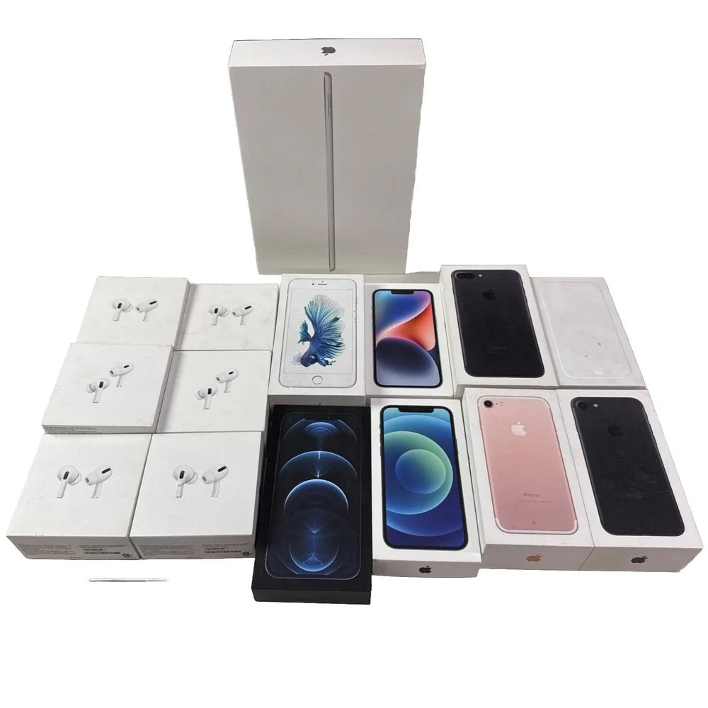 16 Empty Apple Boxes Lot Ipad iPhones AirPods Lightening Connector Headphones 2i